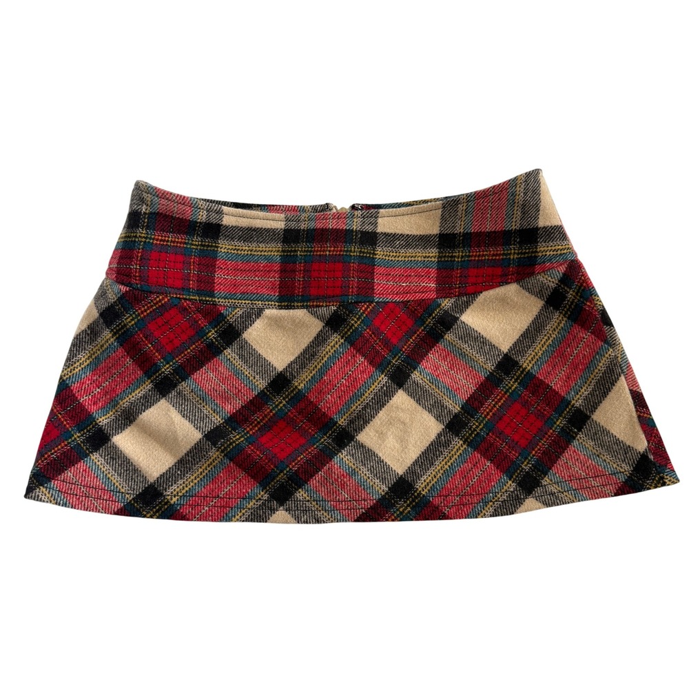 Kimchi Blue Urban Outfitters Red Plaid Mini Skirt XS OB2335544 NWT